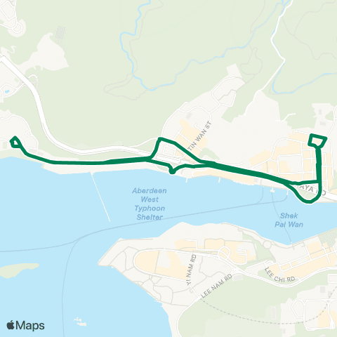 Green Minibus Hki - 51s map