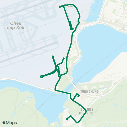 Kowloon Motor Bus Airport (Ground TC) - Tung Chung (Yat Tung) map