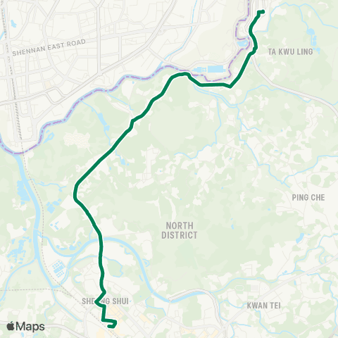 Green Minibus Nt - 59s map