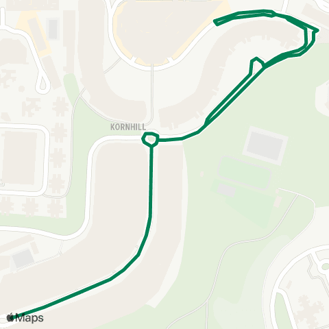 Green Minibus Hki - 33m map