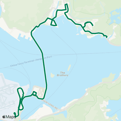 Kowloon Motor Bus Cathay City - Tuen Mun Rd Bbi (Kowloon Bound) map
