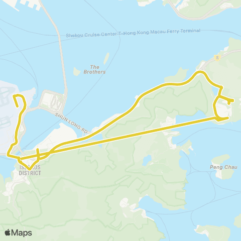 Citybus Airport / Ngong Ping 360 - Tung Chung Cable Car Sta - Airport / Ngong Ping 360 - Tung Chung Cable Car Sta map