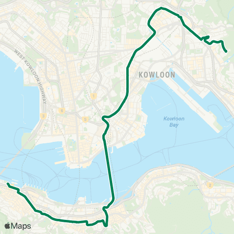 Kowloon Motor Bus Choi Fook - Central (Macao Ferry) map
