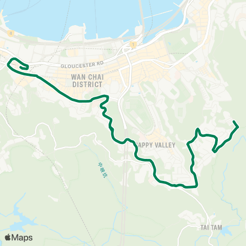 Green Minibus Hki - 24m map