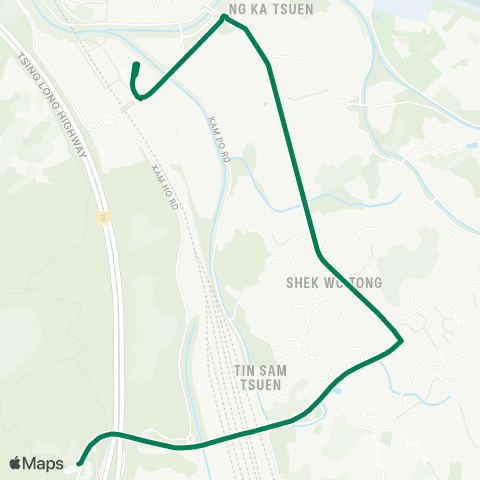 Green Minibus Nt - 78a map