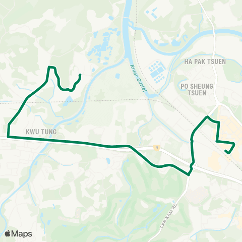 Green Minibus Nt - 51k map