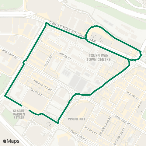 Green Minibus Nt - 301 map