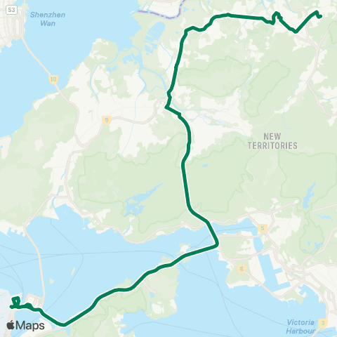 Kowloon Motor Bus Fanling (Luen Wo Hui) - Airport (Ground TC) map