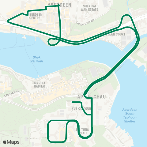 Green Minibus Hki - 39c map