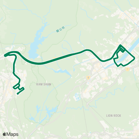 Green Minibus Nt - 403 map