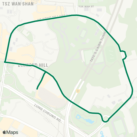 Kowloon Motor Bus Diamond Hill Sta - Diamond Hill Cemetery (Circular) map