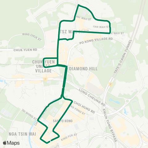 Green Minibus Kln - 20 map