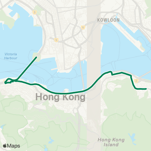 Kowloon Motor Bus Hong Kong Palace Museum - Kornhill Plaza map