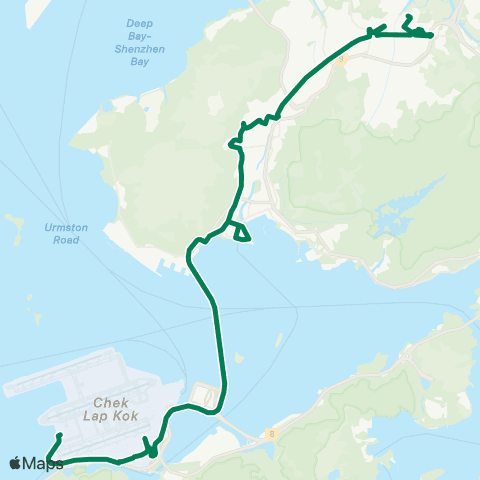 Kowloon Motor Bus Yuen Long (Tak Yip St) - Aircraft Maintenance Area map