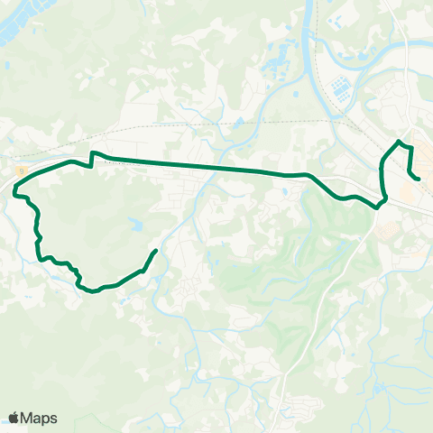 Green Minibus Nt - 605 map