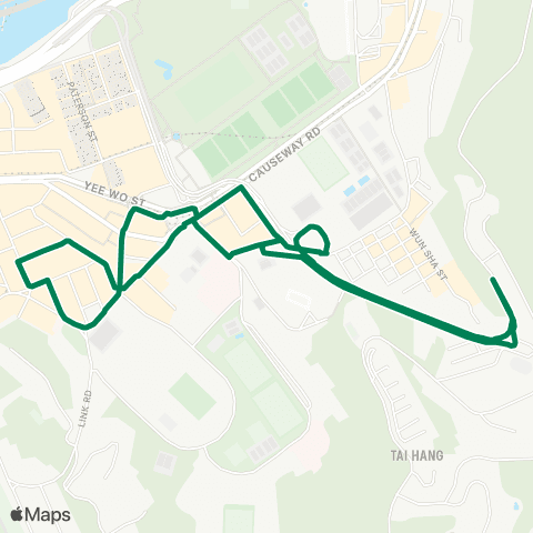 Green Minibus Hki - 21a map