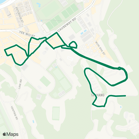 Green Minibus Hki - 21m map