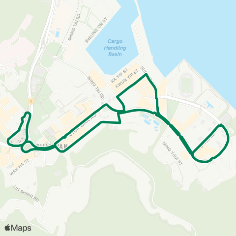 Green Minibus Hki - 47m map