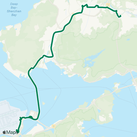 Kowloon Motor Bus Cathay City - Kam Sheung Road Station map