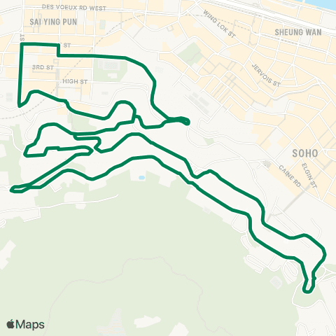 Green Minibus Hki - 45a map