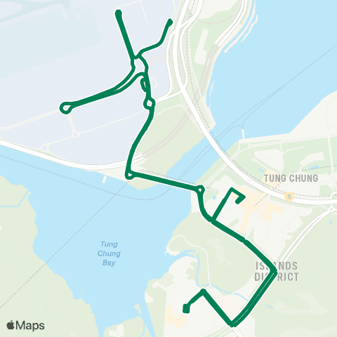 Kowloon Motor Bus Tung Chung (Yat Tung) - Catering Rd E (Circular) map