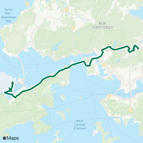 Kowloon Motor Bus Pok Hong - Airport (Ground TC) map