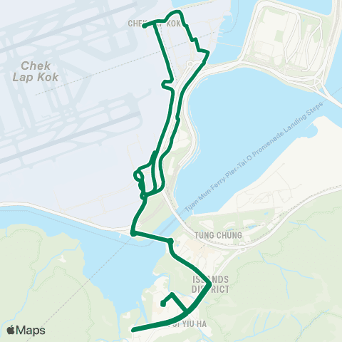Kowloon Motor Bus Tung Chung (Mun Tung) - Airport (Circular) map