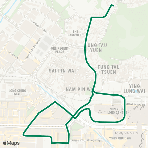 Green Minibus Nt - 611 map