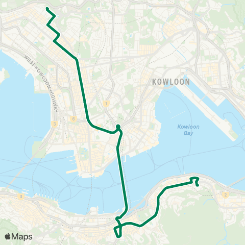 Kowloon Motor Bus N Point (Pak Fuk Rd) - Cheung Sha Wan (So Uk Estate) map