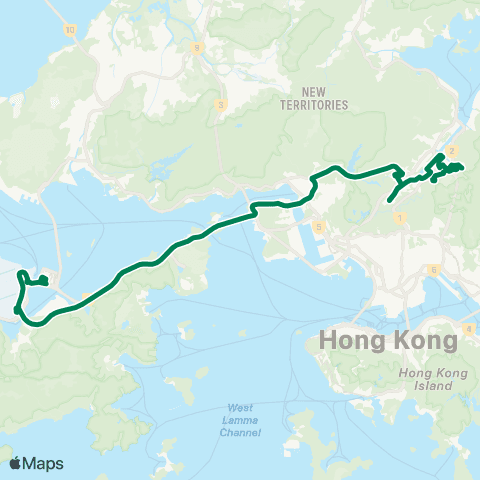 Kowloon Motor Bus Shui Chuen O - Hzmb Hong Kong Port map
