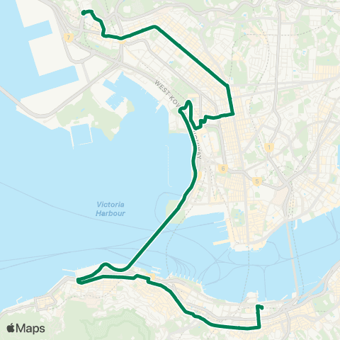 Kowloon Motor Bus Lai Chi Kok - Exhibition Centre Station map