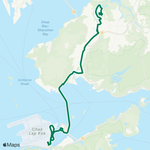 Kowloon Motor Bus Tin Shui Wai Town Centre - Cathay City map
