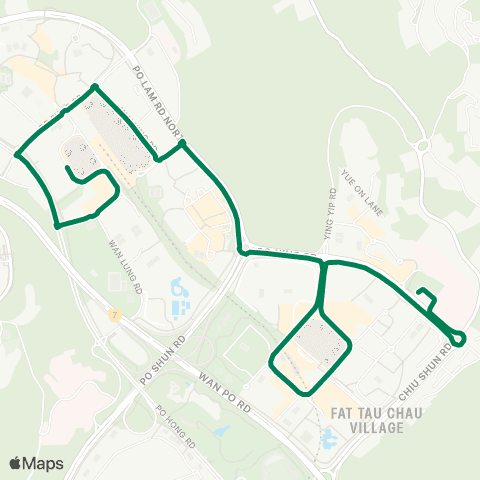 Green Minibus Nt - 15a map