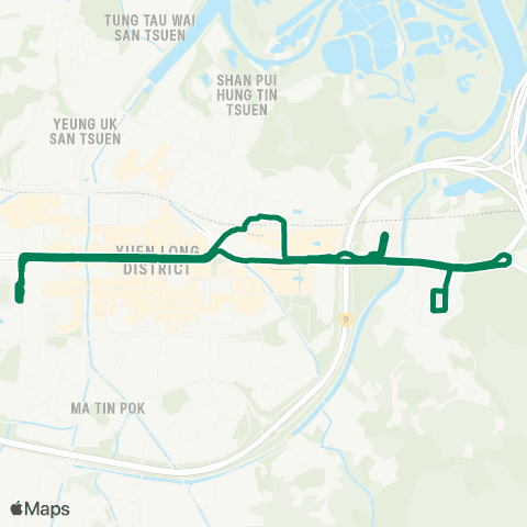 Green Minibus Nt - 609 map
