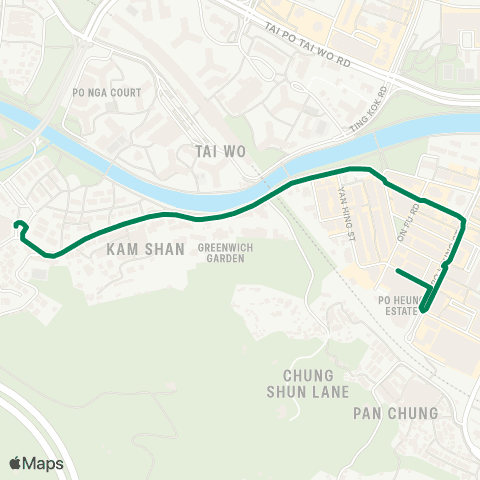 Green Minibus Nt - 22k map