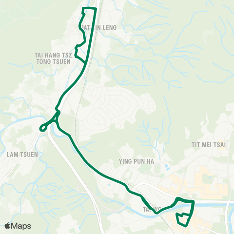 Green Minibus Nt - 25a map