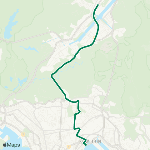 Kowloon Motor Bus Shatin Race Course - Kowloon City Ferry map