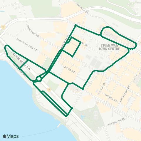 Green Minibus Nt - 301m map