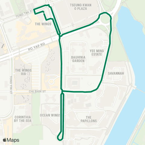 Green Minibus Nt - 114a map