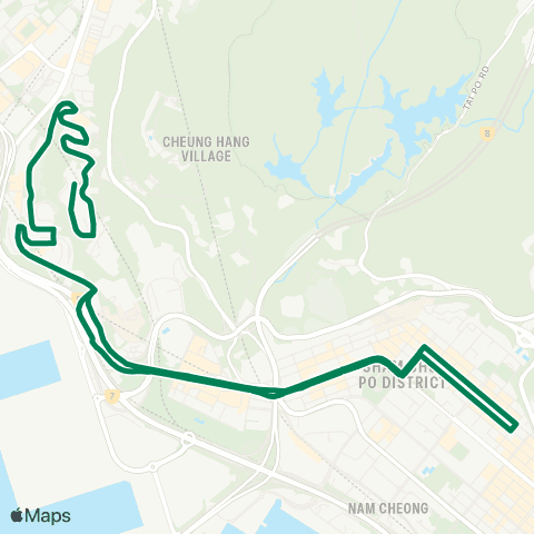 Green Minibus Nt - 411 map