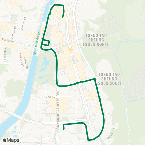 Green Minibus Nt - 43c map