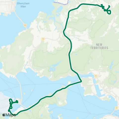 Kowloon Motor Bus Fanling (Luen Wo Hui) - Airport (Ground TC) map