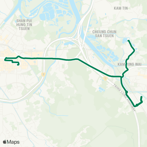 Green Minibus Nt - 601 map