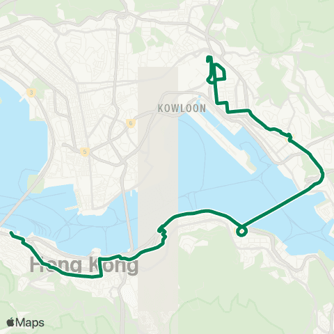 Kowloon Motor Bus Kai Tak (Kai Ching Estate) - Central (Macao Ferry) map