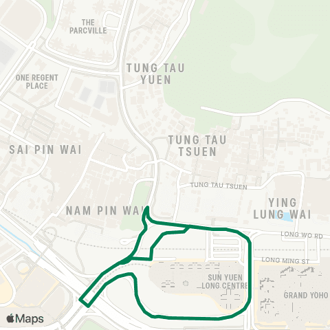 Green Minibus Nt - 611a map