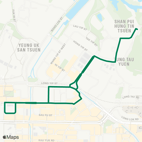 Green Minibus Nt - 611p map