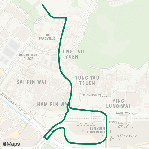 Green Minibus Nt - 611s map
