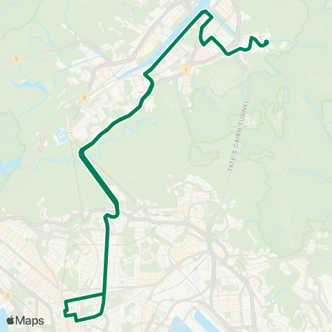 Green Minibus Nt - 65s map