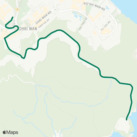 Green Minibus Hki - 18m map