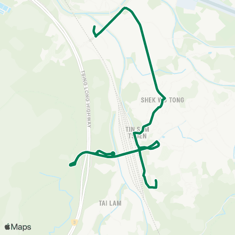 Green Minibus Nt - 71a map